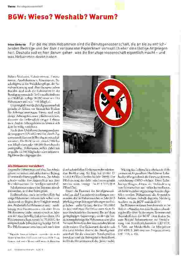 Vorschauseite 1: BGW: Wieso? Weshalb? Warum?