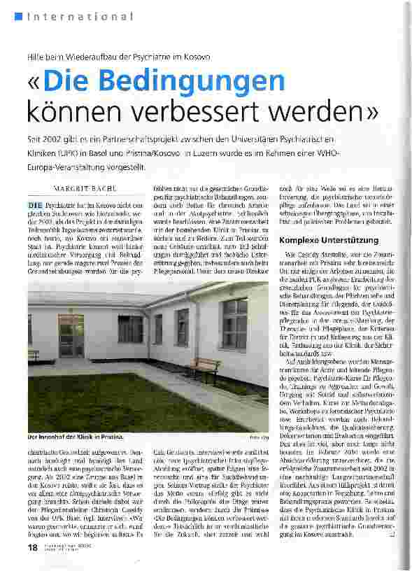 Vorschauseite 1: «Die Bedingungen können verbessert werden»