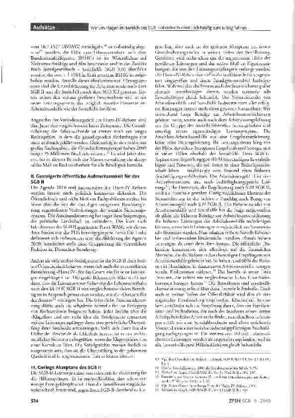 Vorschauseite 2: Warum Klagen im Bereich des SGB II überdurchschnittlich häufig zum Erfolg führen - ein Erklärungsversuch