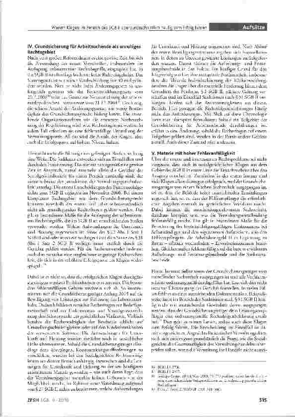Vorschauseite 3: Warum Klagen im Bereich des SGB II überdurchschnittlich häufig zum Erfolg führen - ein Erklärungsversuch