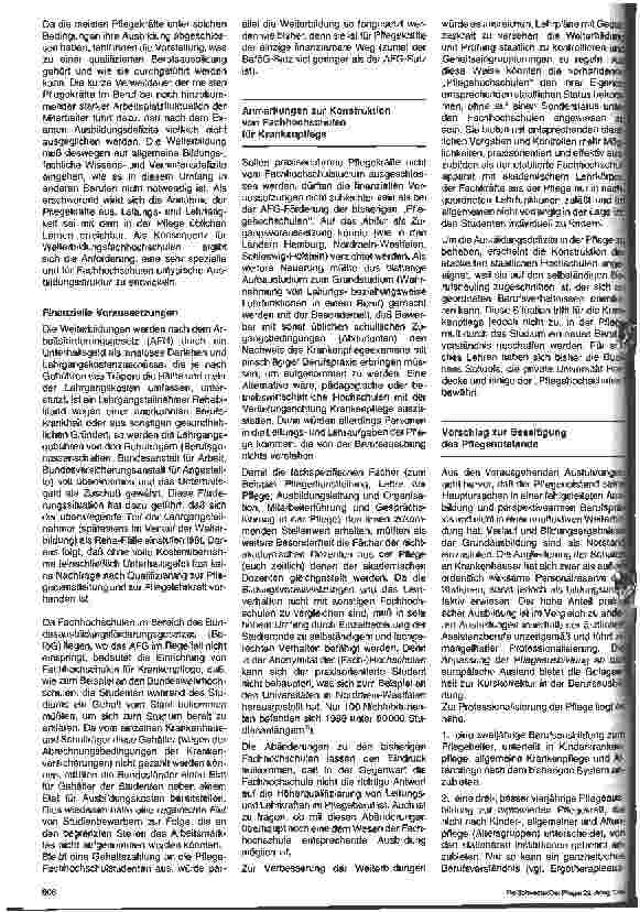 Vorschauseite 3: Können Fachhochschulen für Krankenpflege den Pflegenotstand beeinflussen?