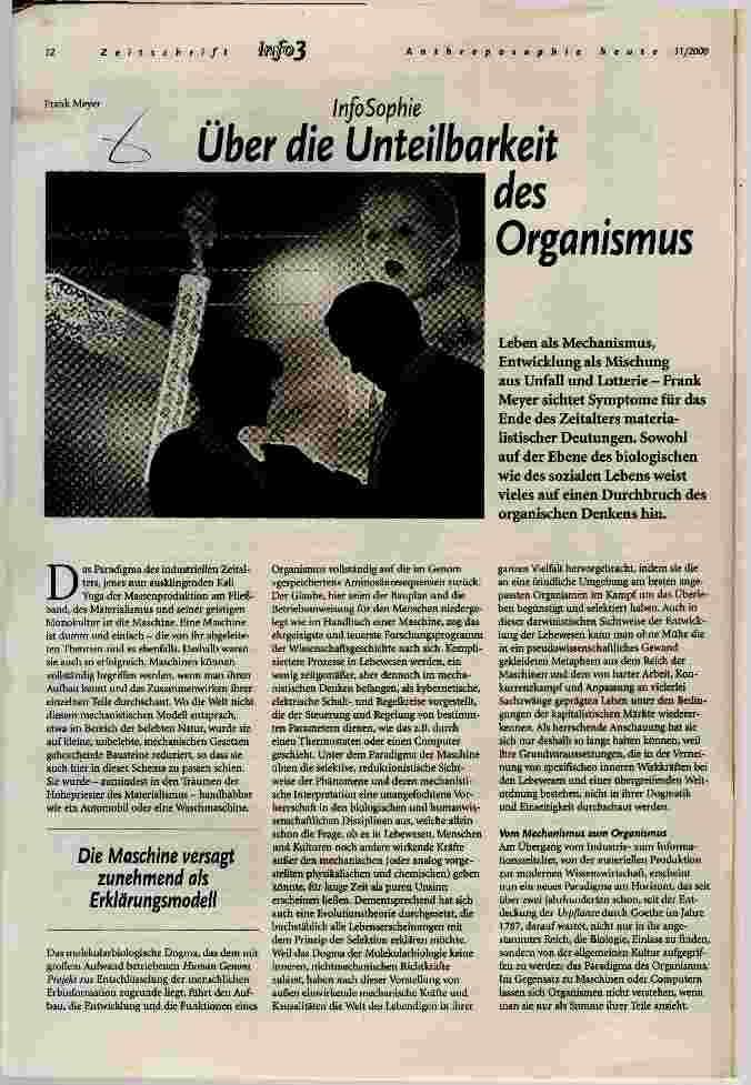 Vorschauseite 1: Über die Unteilbarkeit des Organismus