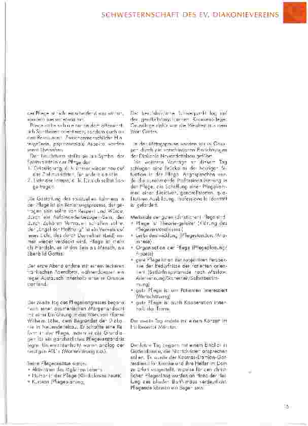 Vorschauseite 2: „DU SOLLST EIN SEGEN SEIN Bericht vom 3. Christlichen Pflegekongress 2009 in Neuendettelsau