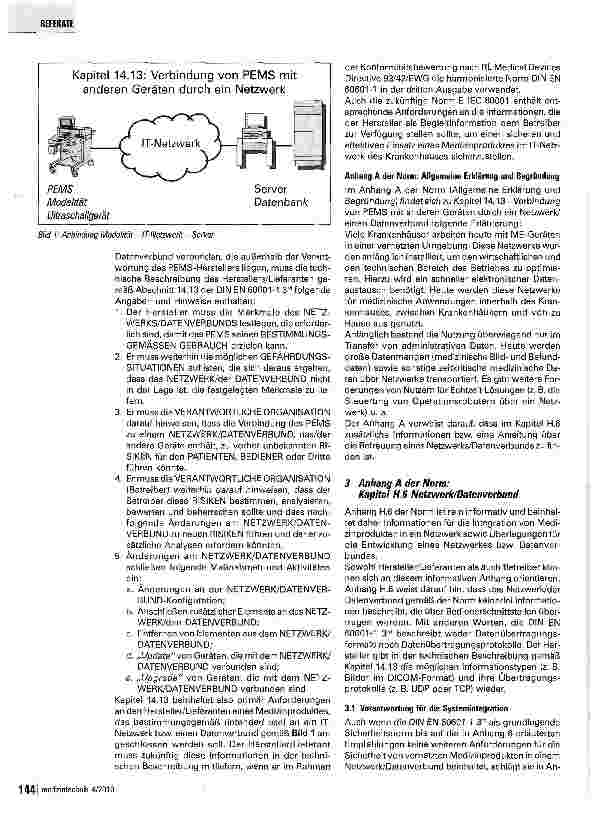 Vorschauseite 2: Medizinische Netzwerke -Teil 4: Anforderungen der DIN EN 60601-1 3rd