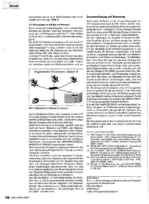 Vorschauseite 6: Medizinische Netzwerke -Teil 4: Anforderungen der DIN EN 60601-1 3rd