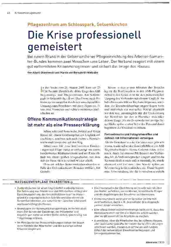 Vorschauseite 1: Die Krise professionell gemeistert