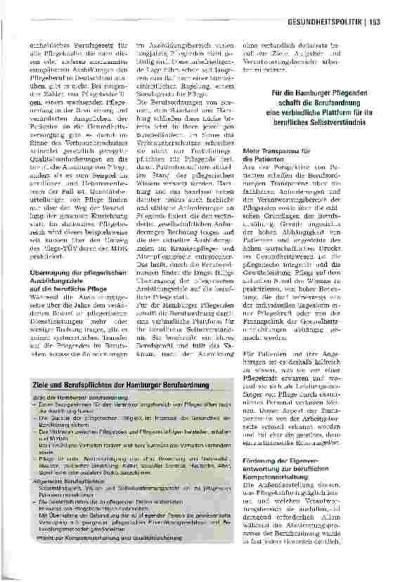 Vorschauseite 2: Neue Berufsordnung in Hamburg