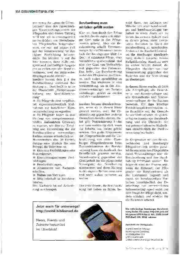 Vorschauseite 3: Neue Berufsordnung in Hamburg