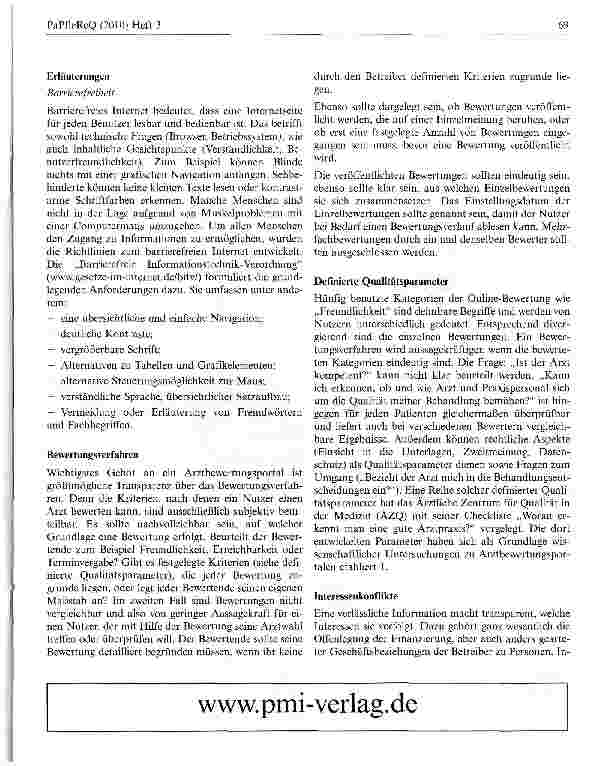 Vorschauseite 3: Gute Praxis Arzt und Klinikbewertungsportale1