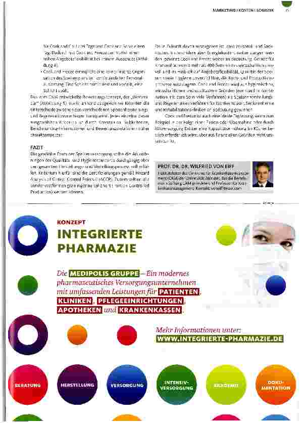 Vorschauseite 6: SPEISENVERSORGUNG IM GESUNDHEITSMARKTKosteneffizienz und Patientenzufriedenheit durch Cook and...?
