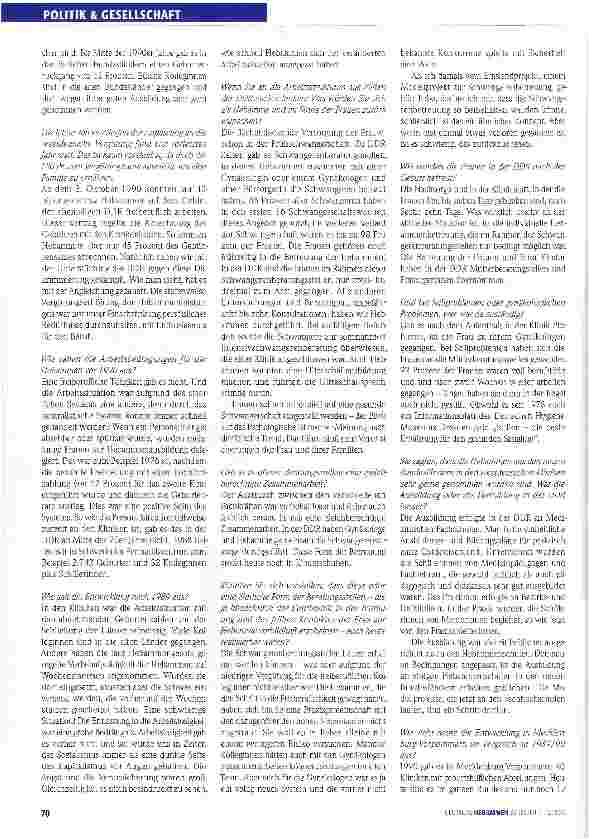 Vorschauseite 3: 20 Jahre ostdeutsche Hebammenverbände Sigrid Ehle zieht Bilanz