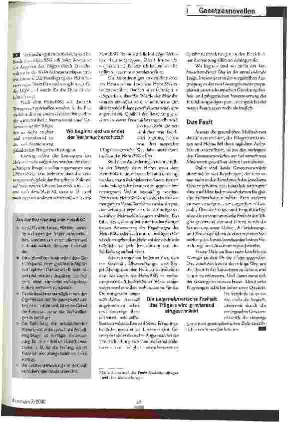 Vorschauseite 5: Der Gesetzgeber und die Qualität Die Referentenentwürfe zum Pflege-Qualitätssicherungsgesetz und zum Heimbewohnerschutzgesetz