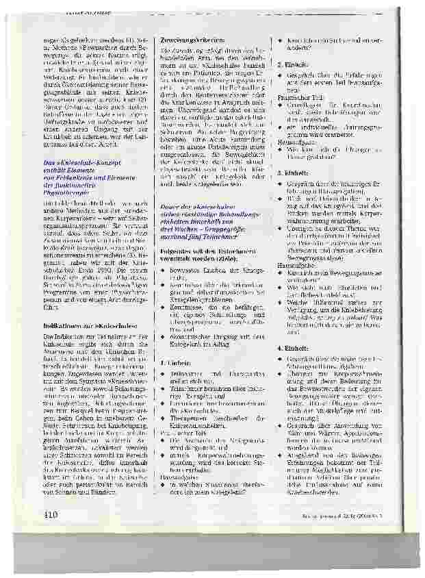Vorschauseite 2: Evaluation einer Knieschule