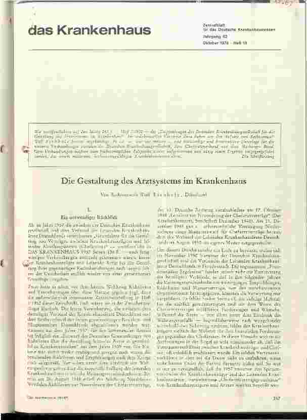 Vorschauseite 1: Die Gestaltung des Arztsystems im Krankenhaus
