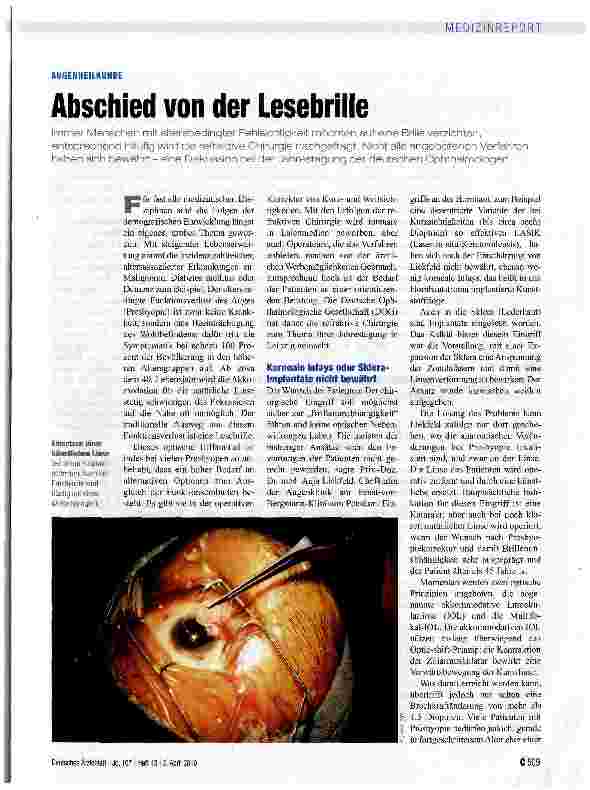 Vorschauseite 1: Abschied von der Lesebrille