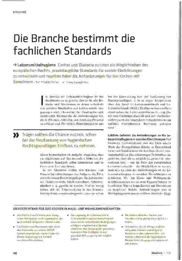 Vorschauseite 1: Die Branche bestimmt die fachlichen Standards