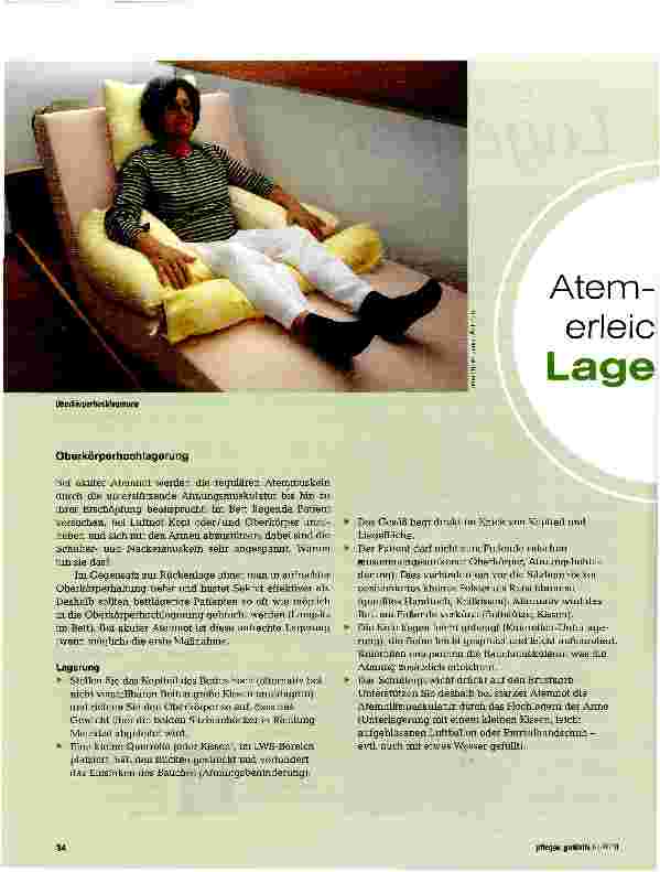 Vorschauseite 1: Atemerleichternde Lagerung
