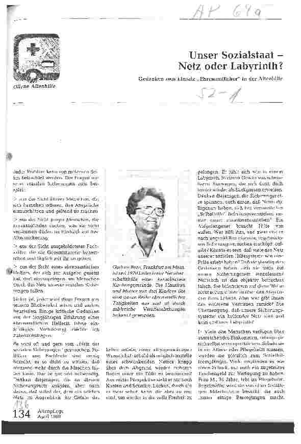 Vorschauseite 1: Unser Sozialstaat - Netz oder Labyrinth?