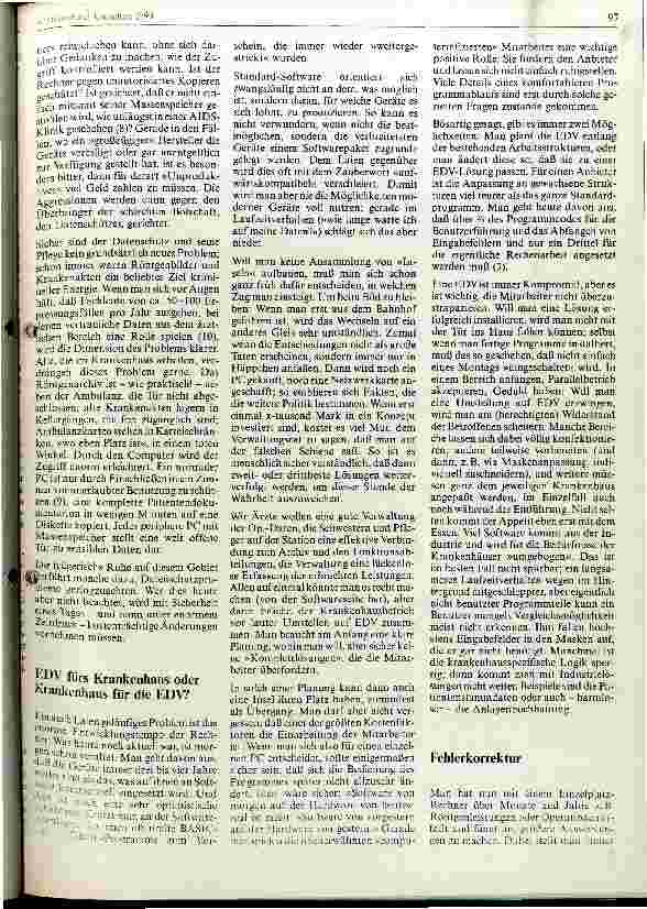 Vorschauseite 2: Reif für die Insel? Glanz und Elend der kleinen Lösungen in der Krankenhaus-EDV