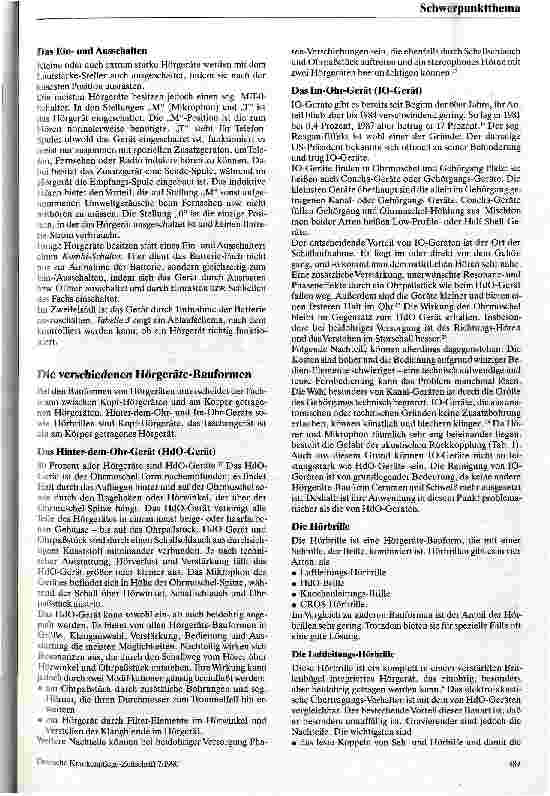 Vorschauseite 4: Hörgeräte - Hilfen für Schwerhörige