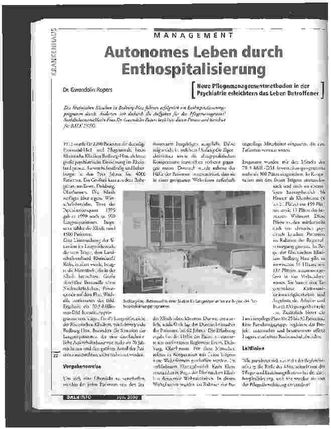 Vorschauseite 1: Autonomes Leben durch Enthospitalisierung