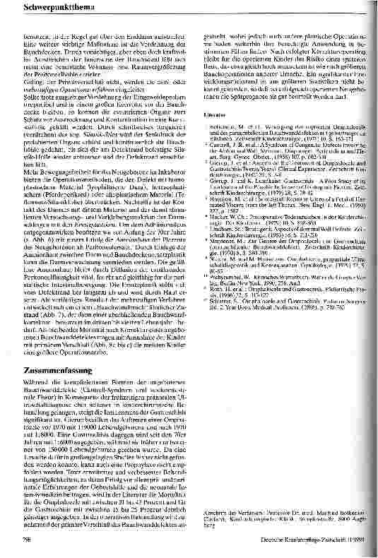 Vorschauseite 5: Angeborene Bauchwanddefekte