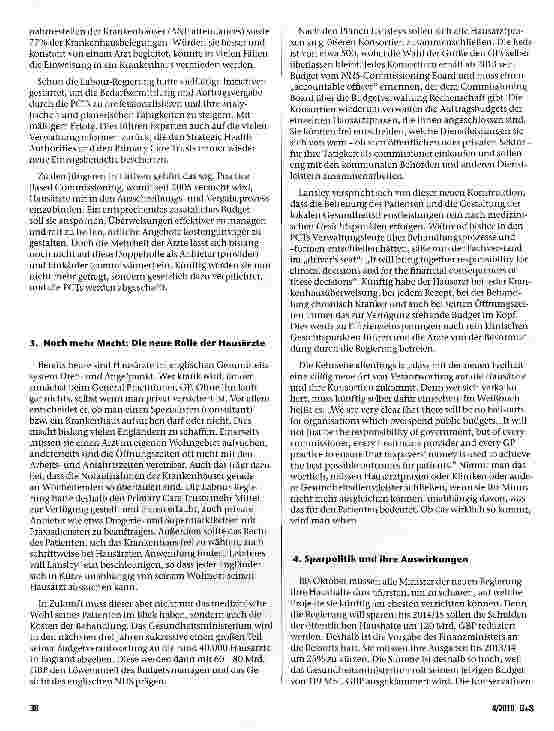 Vorschauseite 4: Die Gesundheitspolitik der neuen Regierung in Großbritannien