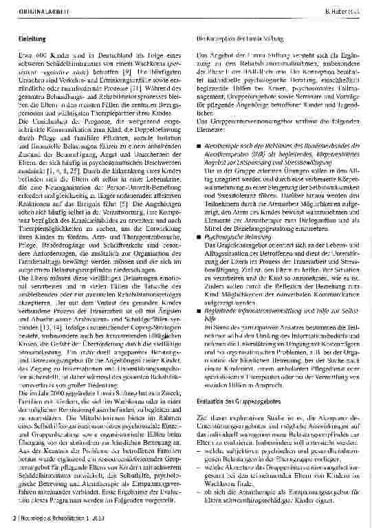 Vorschauseite 2: Atemtherapie im Rahmen eines Gruppeninterventionsprogramms für Angehörige von Kindern im Wachkoma Ergebnisse einer qualitativen Studie