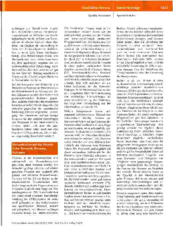 Vorschauseite 3: Intensivmedizinische Peer Reviews: Pragmatischer Weg ins Qualitätsmanagement