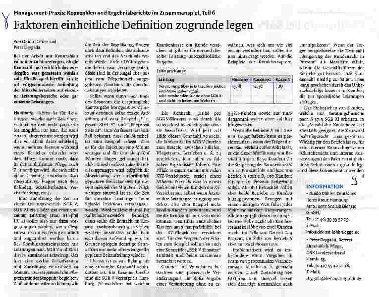 Vorschauseite 1: Management-Praxis: Kennzahlen und Ergebnisberichte im Zusammenspiel, Teil 6 Faktoren einheitliche Definition zugrunde legen