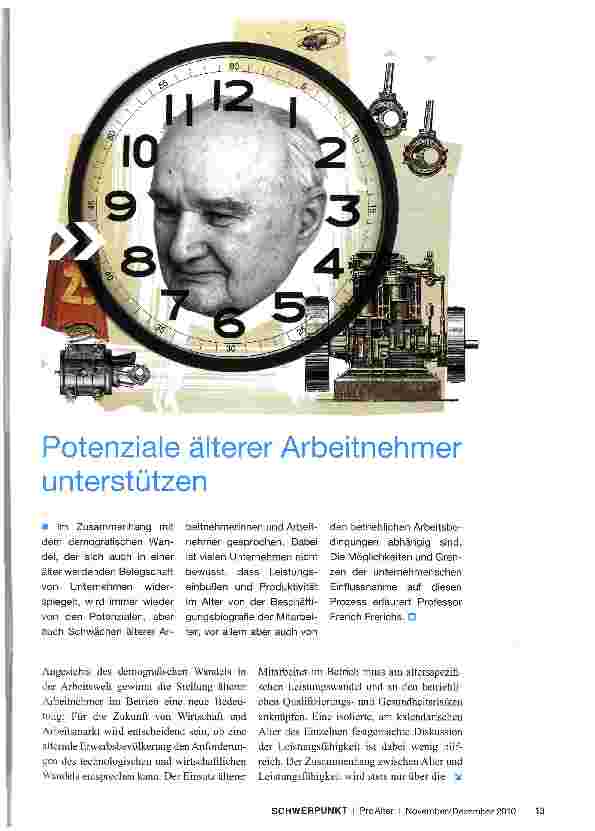 Vorschauseite 1: Potenziale älterer Arbeitnehmer unterstützen