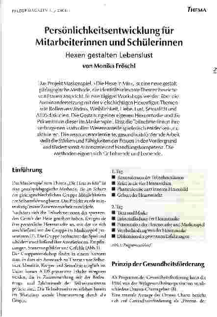 Vorschauseite 1: Persönlichkeitsentwicklung für Mitarbeiterinnen und Schülerinnen Hexen gestalten Lebenslust