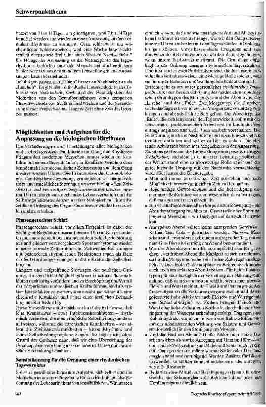 Vorschauseite 5: Uhren, die das Leben stellt Lebensrhytmus und Alltag