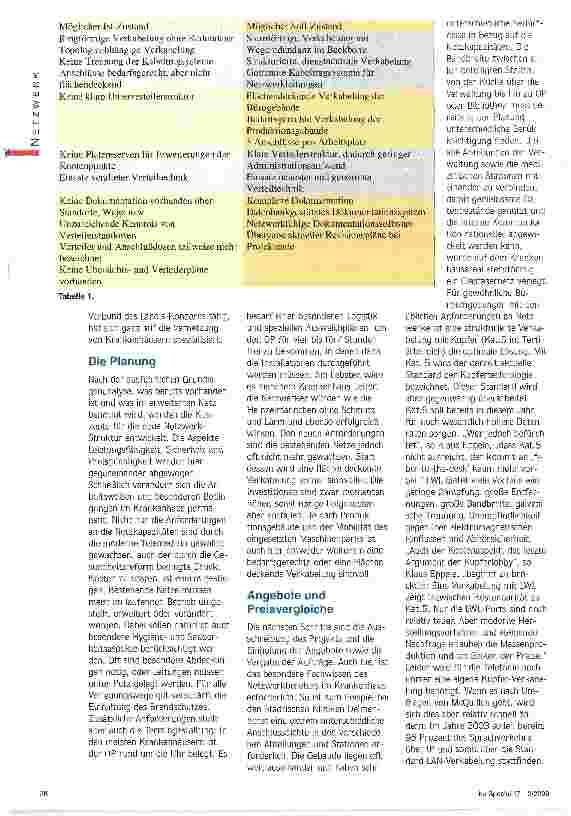 Vorschauseite 2: Das Netzwerk als Erfolgsfaktor Netzwerk-Migration im Krankenhaus