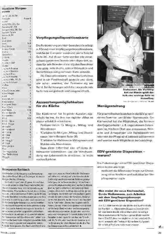Vorschauseite 2: Verpflegungskonzept mit EDV-gestützter Disposition