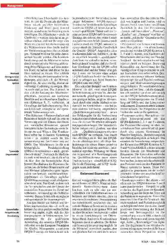 Vorschauseite 6: EFQM, BSC und Umstellung auf DRGs