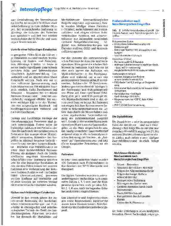 Vorschauseite 2: Nichtinvasive Beatmung bei frühzeitiger Extubation nach Herzchirurgischen Eingriffen