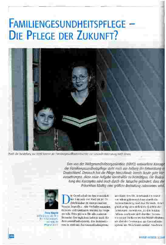 Vorschauseite 1: Familiengesundheitspflege - Die Pflege der Zukunft?