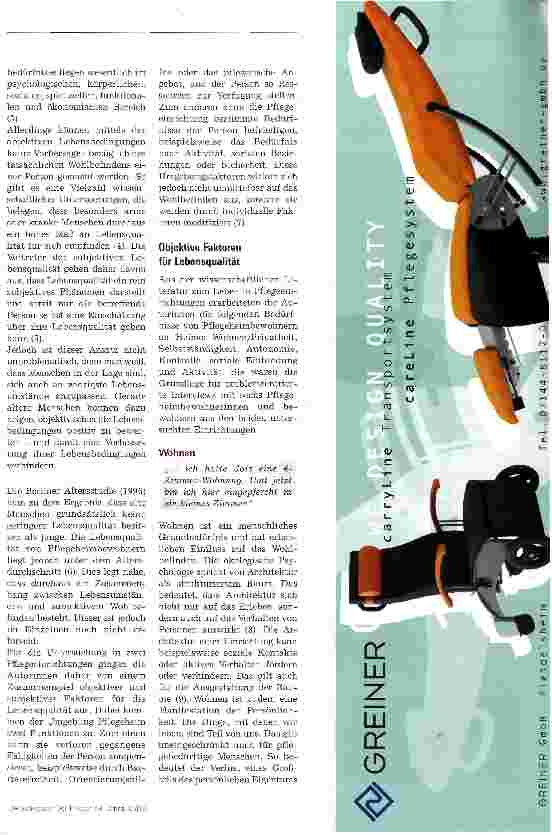 Vorschauseite 2: Lebensqualität im Pflegeheim