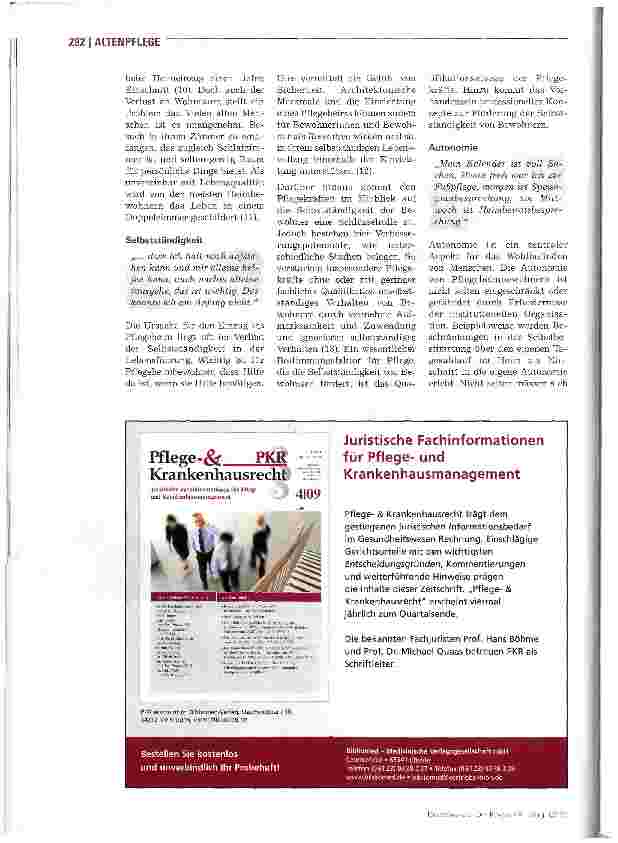 Vorschauseite 3: Lebensqualität im Pflegeheim