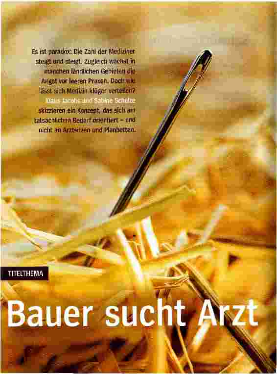 Vorschauseite 1: Bauer sucht Arzt