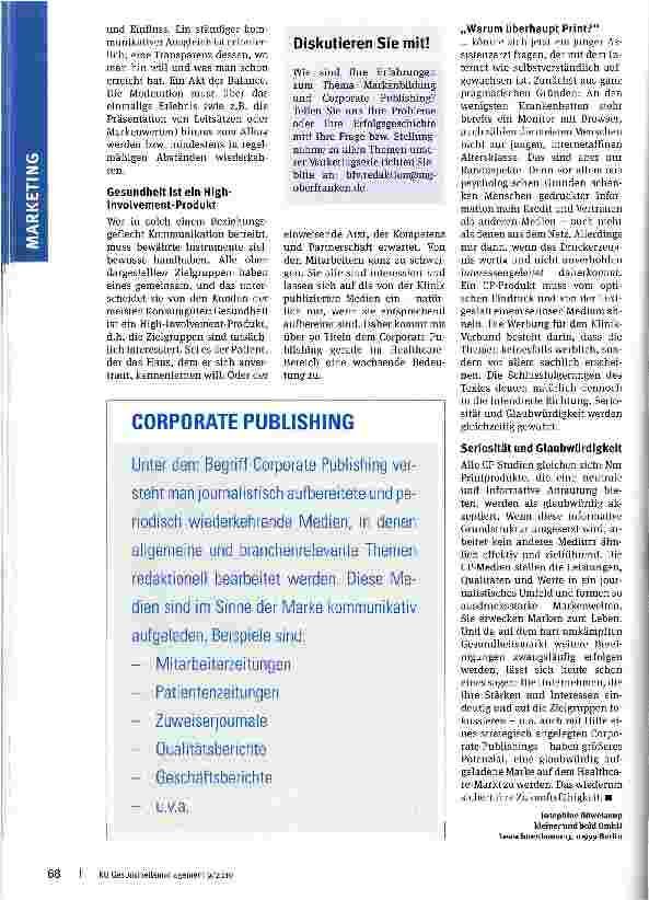 Vorschauseite 2: Profilieren durch Publizieren