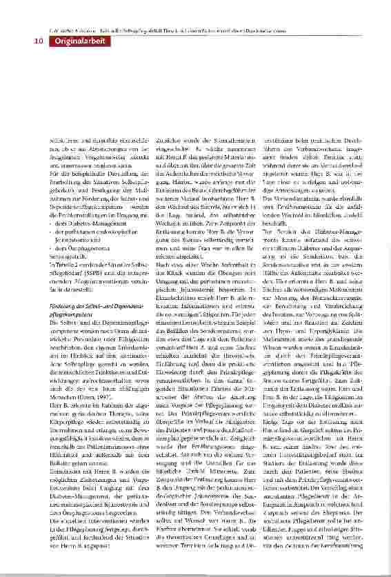 Vorschauseite 6: Fallstudie: Praktische Anwendung der Selbstpflegedefizit-Theorie bei einem Patienten mit neuroendokrinem Karzinom des Duodenums
