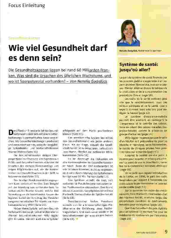 Vorschauseite 1: Wie viel Gesundheit darf es denn sein?