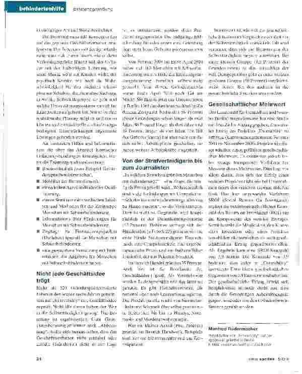 Vorschauseite 3: Trotz Behinderung der eigene Chef
