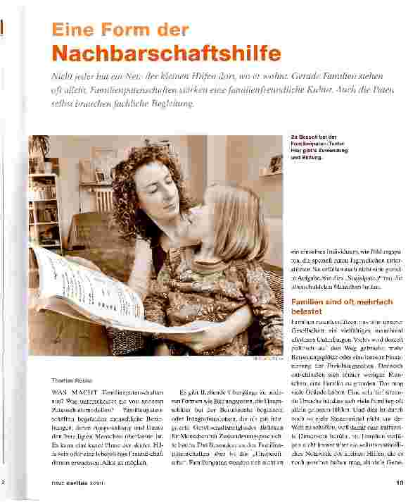 Vorschauseite 1: Eine Form der Nachbarschaftshilfe