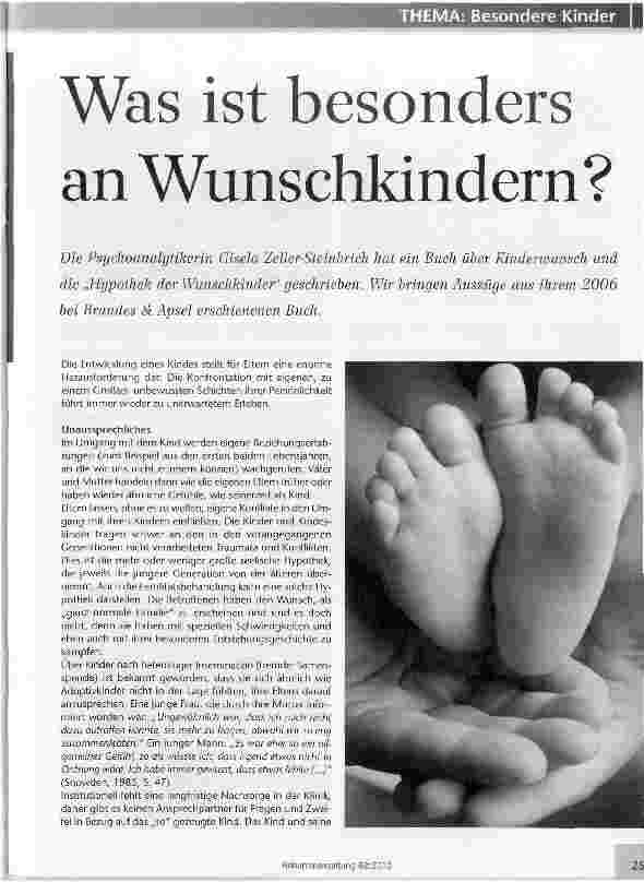 Vorschauseite 1: Was ist besonders an Wunschkindern?