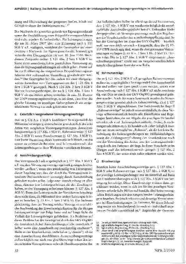 Vorschauseite 3: Das Beitrittsund Informationsrecht der Leistungserbringer bei Versorgungsverträgen im Hilfsmittelbereich