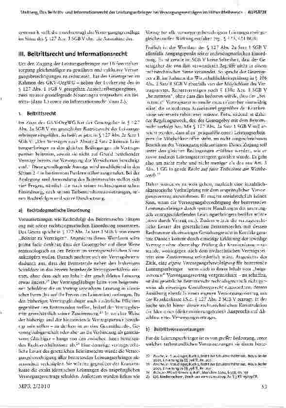 Vorschauseite 4: Das Beitrittsund Informationsrecht der Leistungserbringer bei Versorgungsverträgen im Hilfsmittelbereich