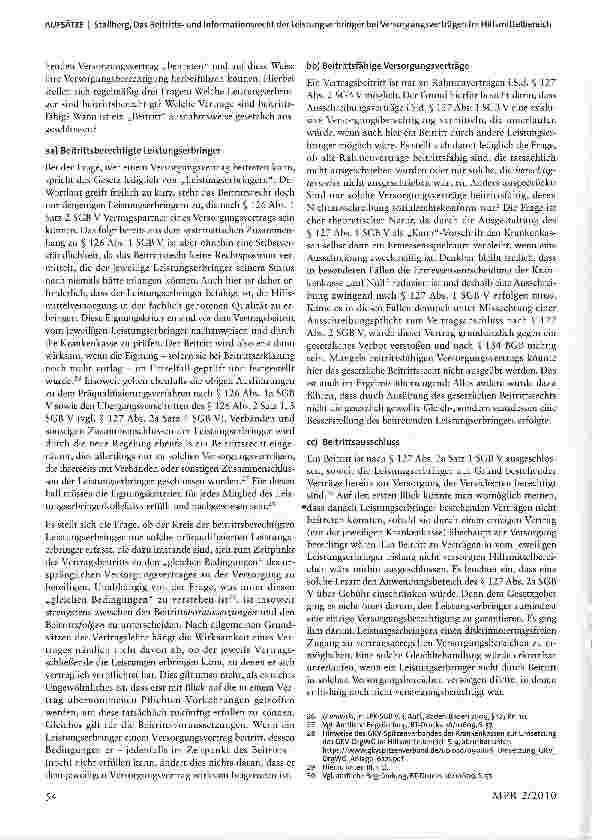 Vorschauseite 5: Das Beitrittsund Informationsrecht der Leistungserbringer bei Versorgungsverträgen im Hilfsmittelbereich
